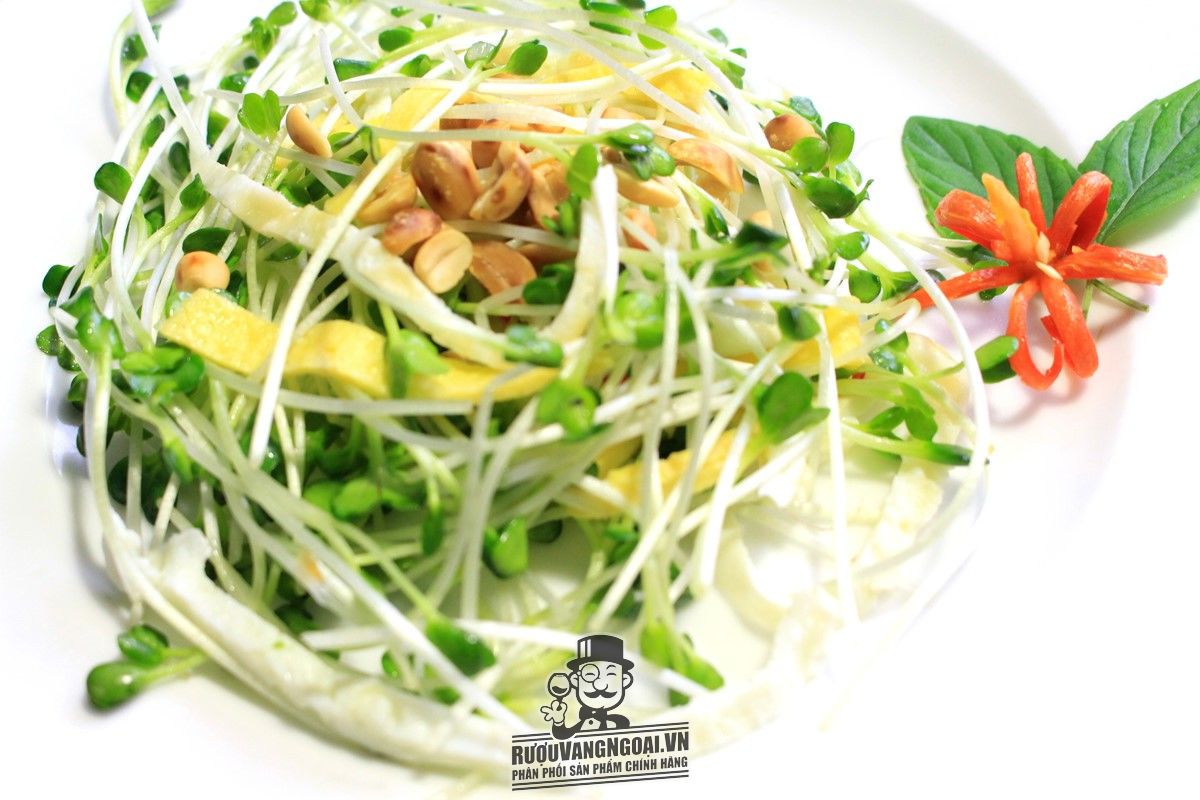 Món Salad rau mầm – Quán cá bờ sông Phiến Hoan – Lựa chọn số 1 cho ...