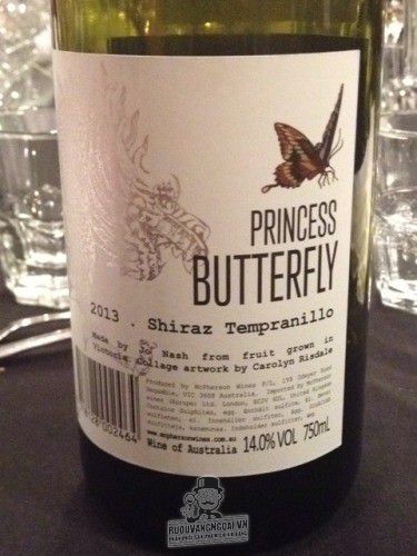 Rượu vang McPherson Princess Butterfly Shiraz Tempranillo