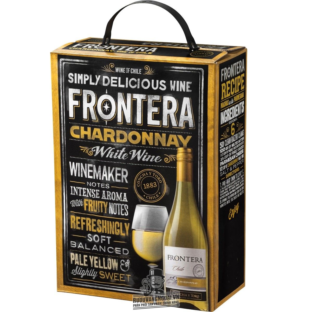 Vang bịch trắng Chile Frontera Chardonnay 3L