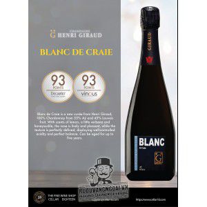 Sâm banh Pháp Blanc De Craie Henri Giraud 92 điểm bn1