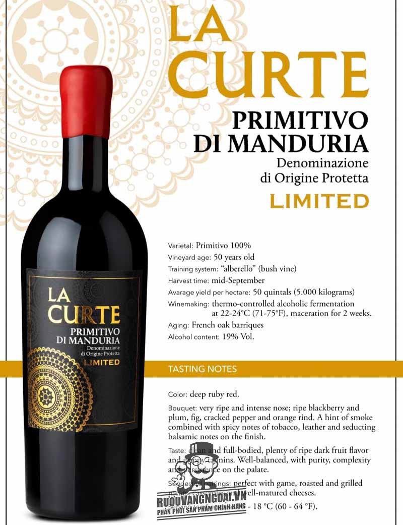 Rượu vang La Curte Limited