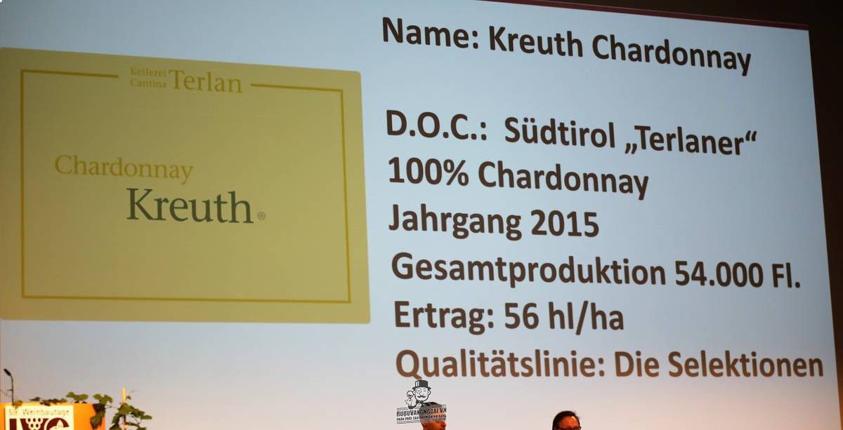 Vang Ý Kreuth Chardonnay DOC Cantina Terlan