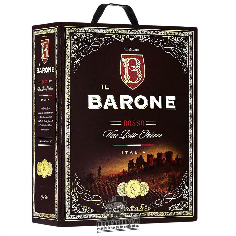 Rượu Vang Ngọt Ý IL BARONE ROSSO 3L Uống ngon 