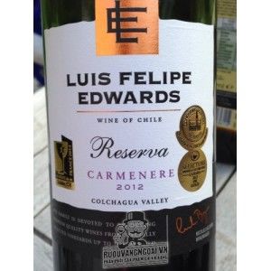 Vang Chile Luis Felipe Edwards Reserva Carmenere bn1