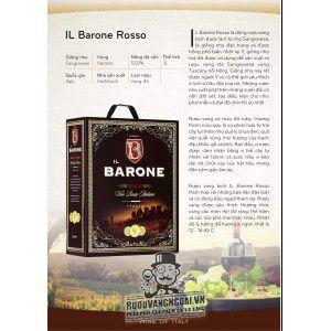 Rượu Vang Ngọt Ý IL BARONE ROSSO 3L Uống ngon bn1