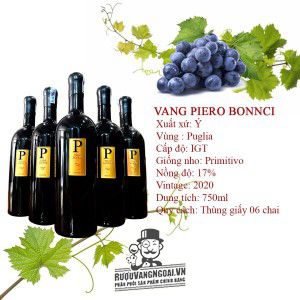 Rượu Vang Ý Piero Bonnci Primitivo 17 Độ uống ngon bn3