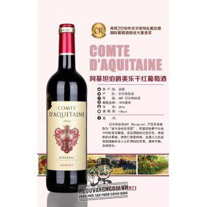 Vang Pháp Comte D Aquitaine Bergerac Merlot uống ngon bn2