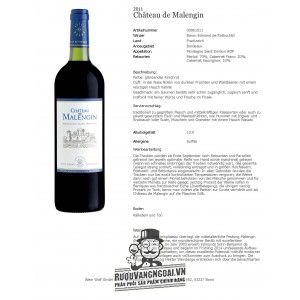 Vang Pháp Chateau de Malengin Montagne Saint Emilion uống ngon bn1